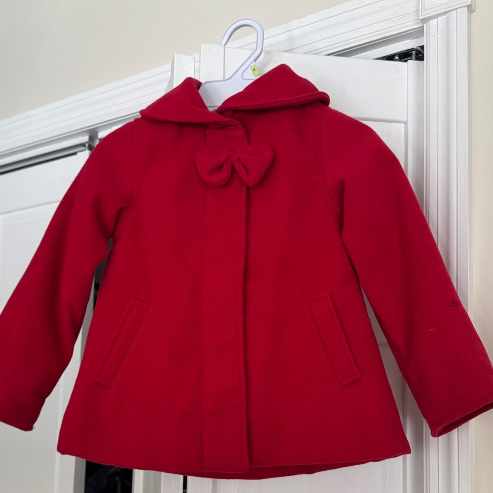 London Fog Red Jacket with Bow